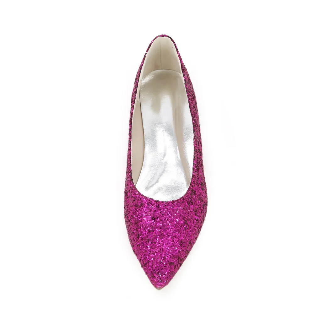 Женская Блестящая обувь на плоской резиновой подошве с острым носком|women flats|slip