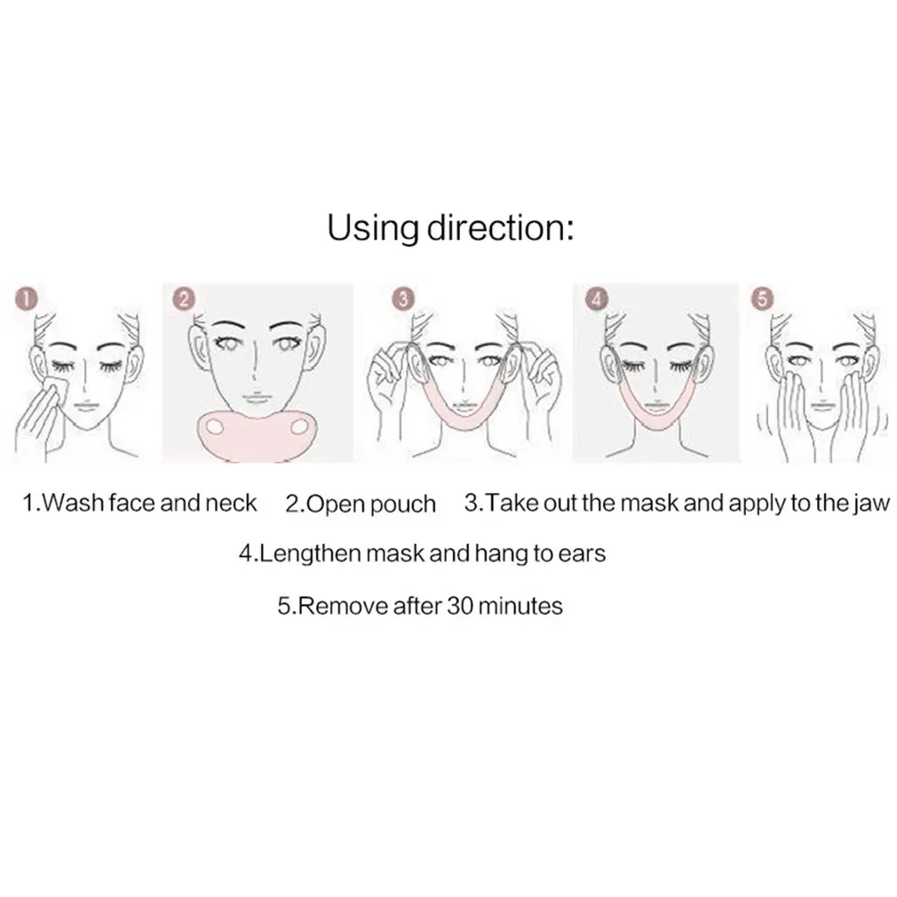 Компактная V маска для лица укрепляющая подъемная кожа маска для лица подбородок V образный коллагеновый лист отбеливающая маска против морщин и старения уменьшает