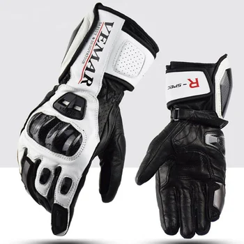 

Moto Motorcycle Gloves Alpine Men Genuine Leather Glove Alloy Motocross Protective Gear Cycling Guantes Moto Luvas Stars