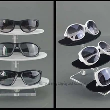 Высокое качество акриловая подставка для демонстрации очков стенд 3-Слои очки показывающие Настольный Цепочки и ожерелья ювелирных изделий Держатель Витринный стеллаж полка