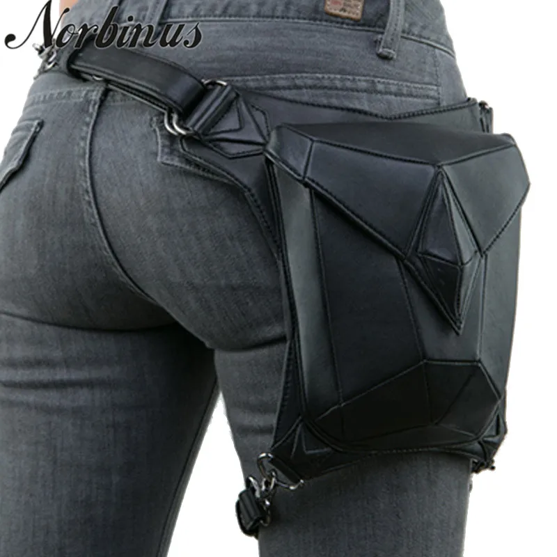 Bolsa de Bolsas de Homens Bolsas de Ombro Norbinus Mulheres da Cintura Perna Coldre Estilo Vitoriano Steampunk Motocicleta Coxa Hip Belt Packs Messenger
