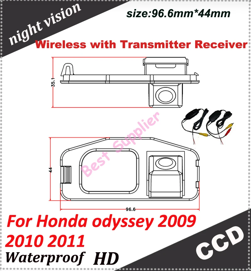 

wireless car rear camera for odyssey 2009 2010 2011 Backup parking Camera CCD 100% waterproof