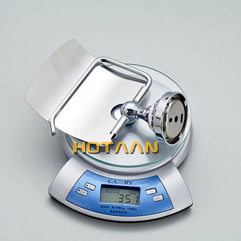 Hot Sale And Retail Promotion NEW Ceramic Chrome Brass Wall Mounted Toilet Paper Holder Waterproof Tissue Bar 11892