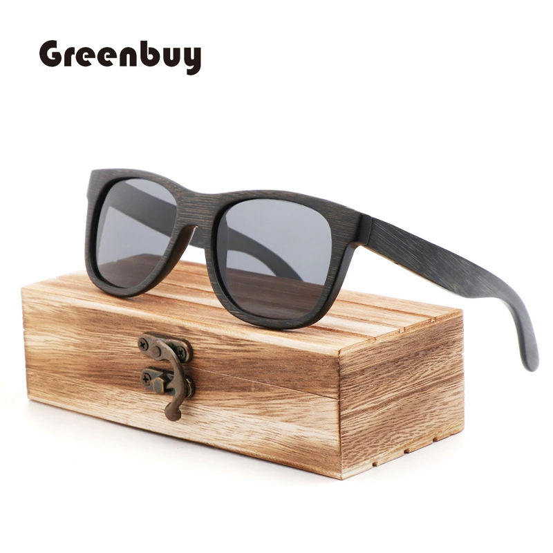 

black 100% pure bamboo sunglasses polarized brown sunglasses women wood bamboo UV400 sunglasses oculos de sol feminino NEW