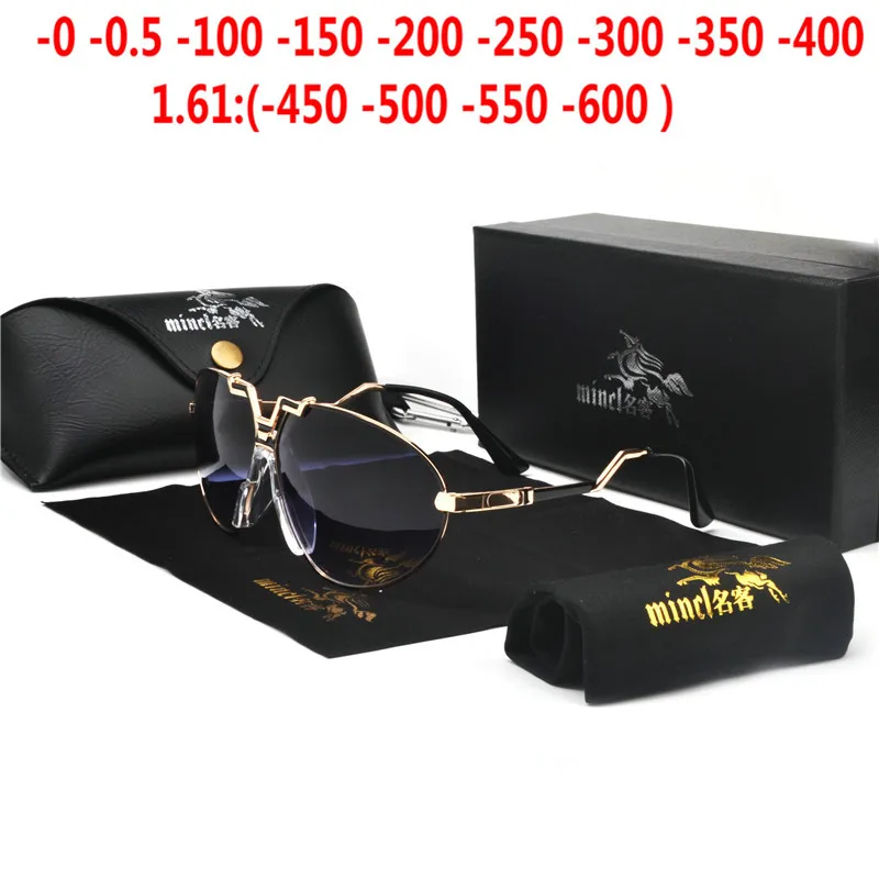 Prescription -1.0 -1.5 -2.0 -2.5 -3.0 -4.0 Finished Polarized Myopia Sunglasses Men Women Short sighted Optics Pilot Eyewear NX |