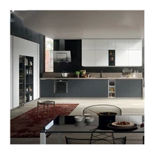 Бесплатный пользовательский дизайн современный кухонный блок кухонная мебель белая ПВХ-мембрана кухонные шкафы настольная