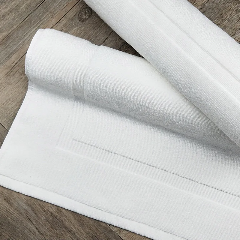 Drop Shipping 50*80cm 100 Cotton Hotel white Floor Towel bathroom Rectangle thicker Soft Hotel