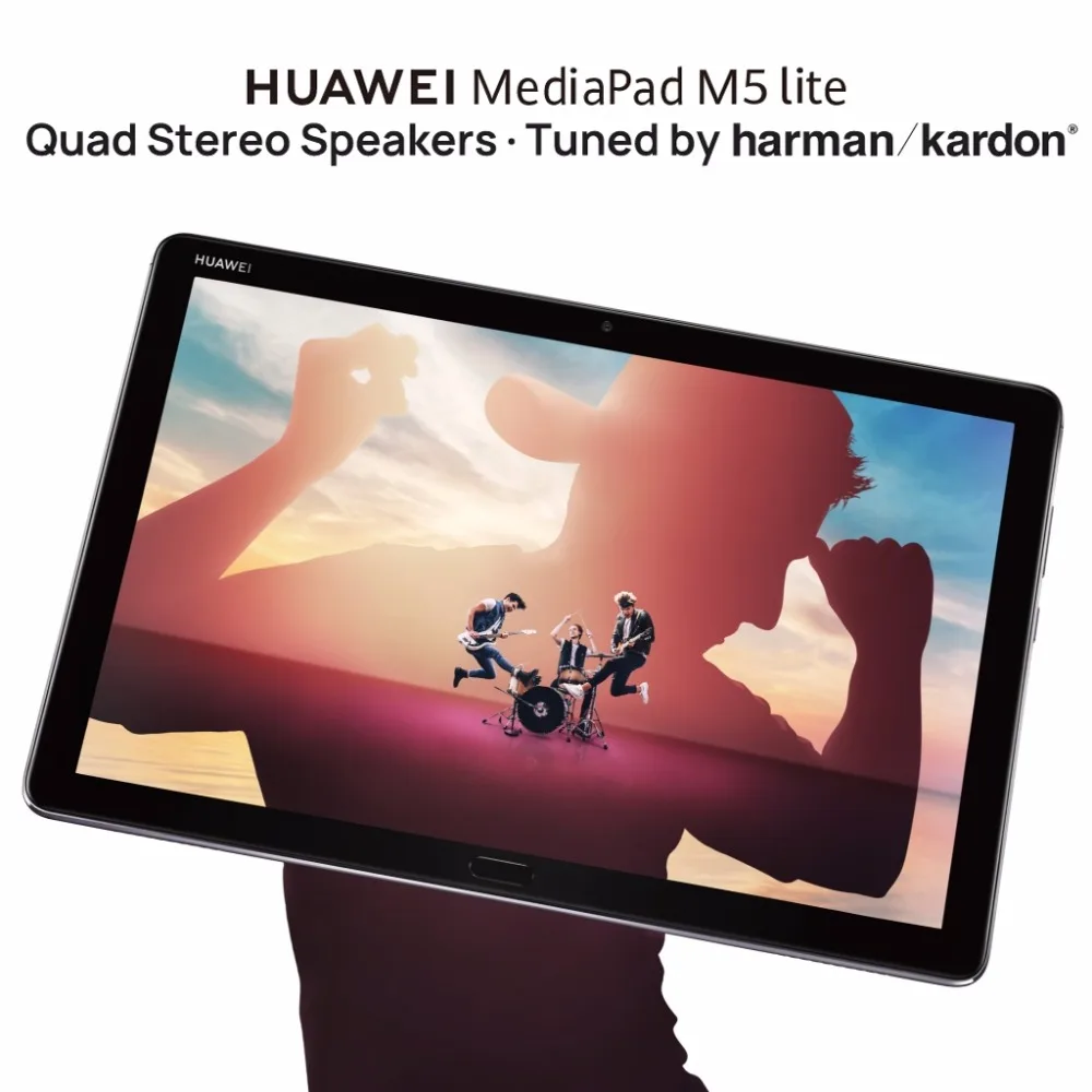 Huawei Mediapad M5 lite, BAH2-AL10, 4G, планшет с функцией звонка, ПК, 10,1 дюймов, 4 ГБ, 64 ГБ, 128 ГБ, Android 8,0, Hisilicon Kirin 659, четыре ядра