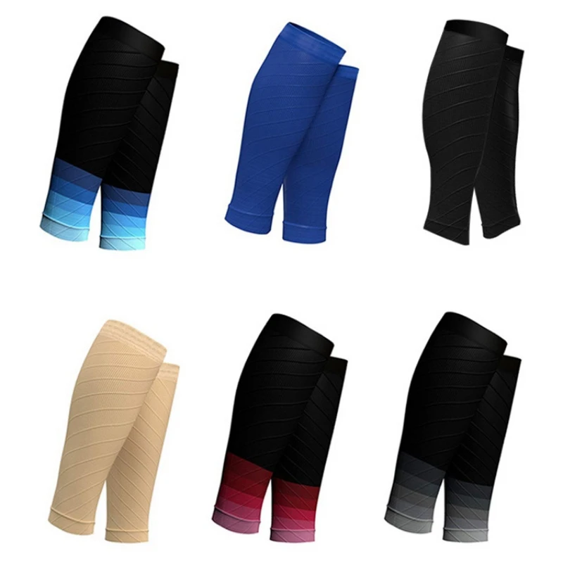 Градиентные цветные лыжные гетры для бега спортивные носки для марафона футбольные щитки дышащие голени