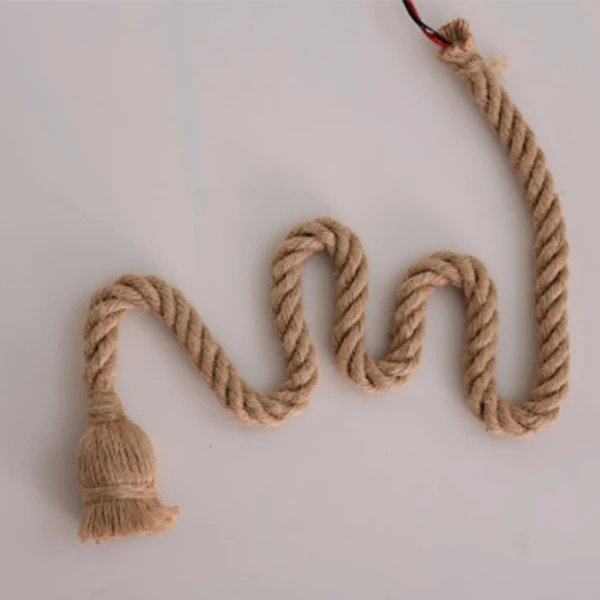 

Hot Single Heads Rope Pendant Lights Lamp Vintage Style Restaurant Bar Rope Light XJS789