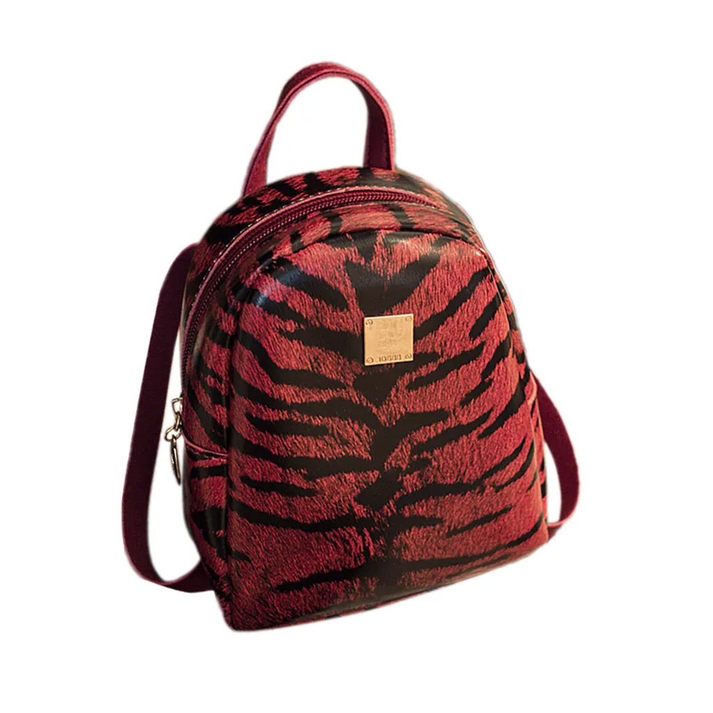 

Aelicy Women's New Wave Tiger Leopard Shoulder Bag Small Backpack Travel Bag Women Travel Duffle Tote Luggage Handbag 118A
