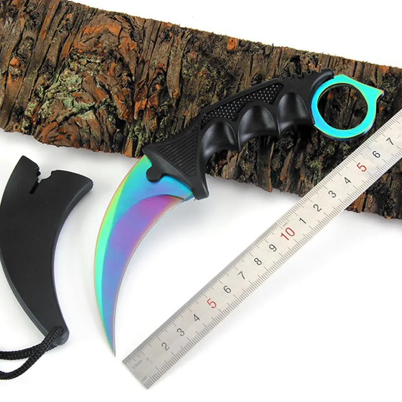 Дешевый Duanfa Karambit tactica нож CS GO Counter Strike Выживание охотничий нож походные инструменты из нержавеющей стали Нескользящая ручка