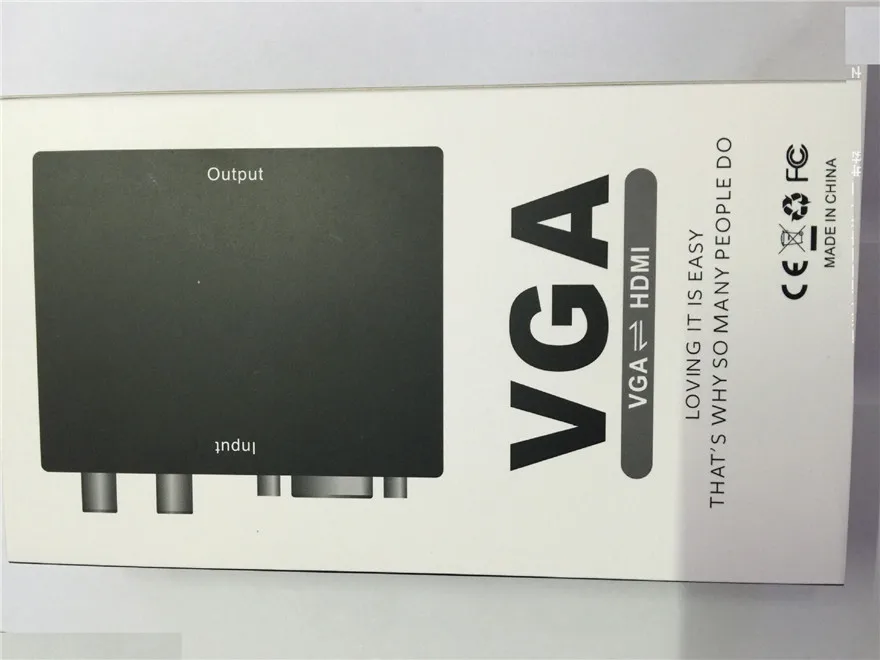 50 компл./лот VGA+ R/L VGA к HDMI конвертер с аудио VGA2HDMI 1080 P HD аудио AV адаптер Разъем для проектора ПК ноутбука к HDTV