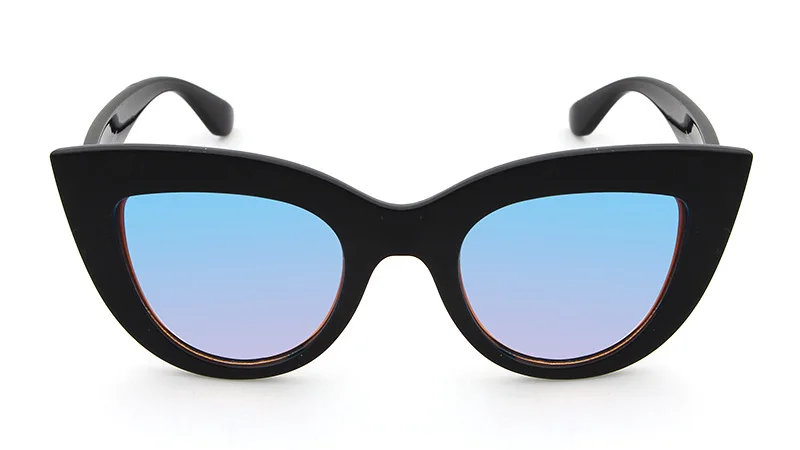 Emosnia новейшие Винтажные Солнцезащитные очки для женщин Кошачий глаз брендовые дизайнерские Элегантные Солнцезащитные очки розовые зеркальные Модные женские солнцезащитные очки UV400 - Цвет линз: c7 black blue