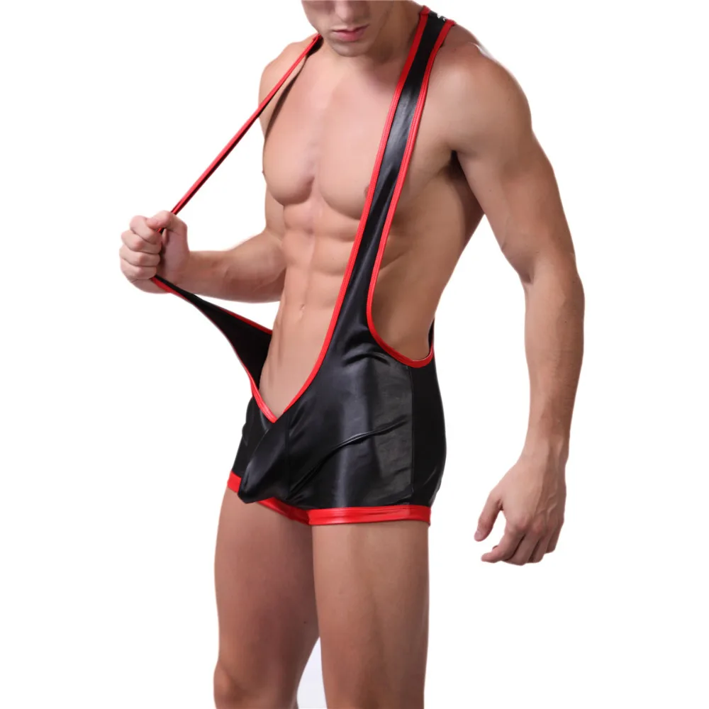 Yufeida مثير الرجال داخلية غاي القضيب الحقيبة رجل تحتية بذلة العلامة التجارية رجل Bodywear كمال الاجسام تانك الأعلى Singlets المصارعة
