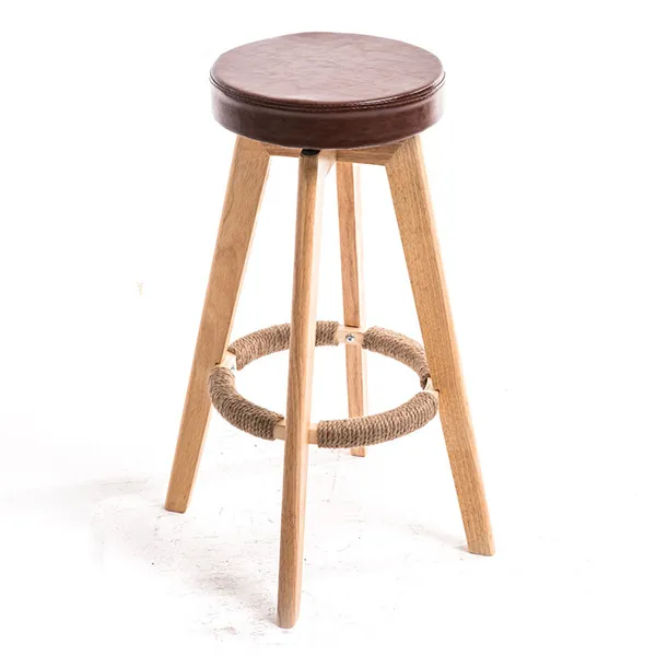

Bar Chair Rotating High Counter Stool Nordic Retro Minimalist Style Modern Kitchen Furniture Breakfast Swivel Chair 32x32x63cm