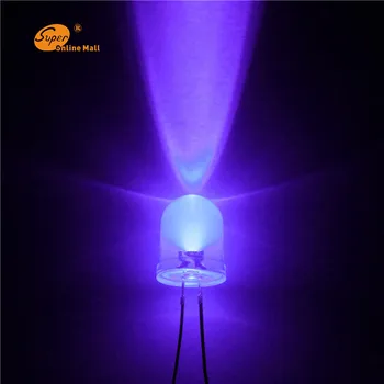 

1000PCS LED 10mm LED uv purple LEDS DIODE Ultra Bright Super bright LED Lamp Light Bulb 10MM Round top Emitting Diodes