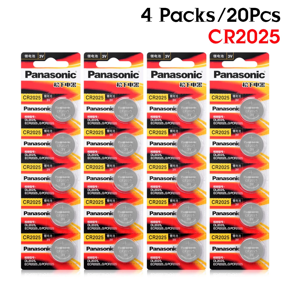 20pcs бренд для PANASONIC cr2025 ECR2025 BR2025 DL2025 KCR2025 LM2025 3v кнопки сотового монета литиевые батареи для часов