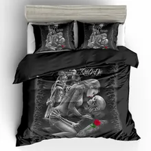 3D постельное белье с изображением черепа Пододеяльник Постельный Комплект наволочка пододеяльник набор