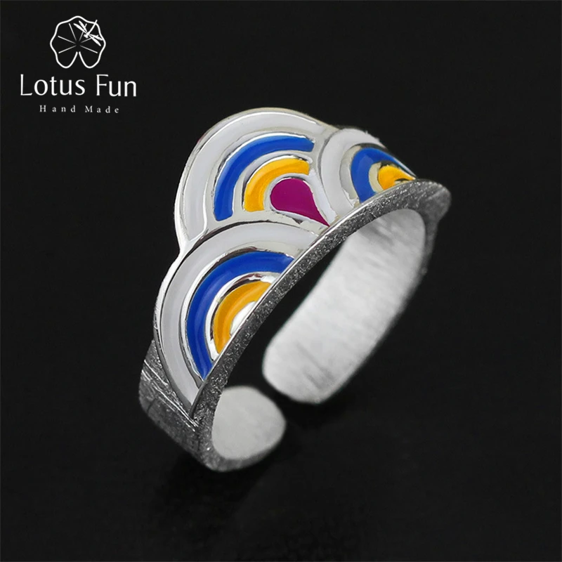 

Lotus Fun Real 925 Sterling Silver Natural Original Handmade Designer Fine Jewelry Unique Rosy Clouds Rings for Women Bijoux