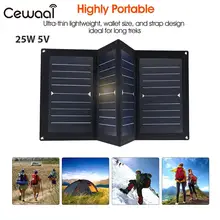 Solar Charging USB Solar Panel Portable 25W 5V Folding Solar Pane Waterproof Sunpower Solar Charger Pane
