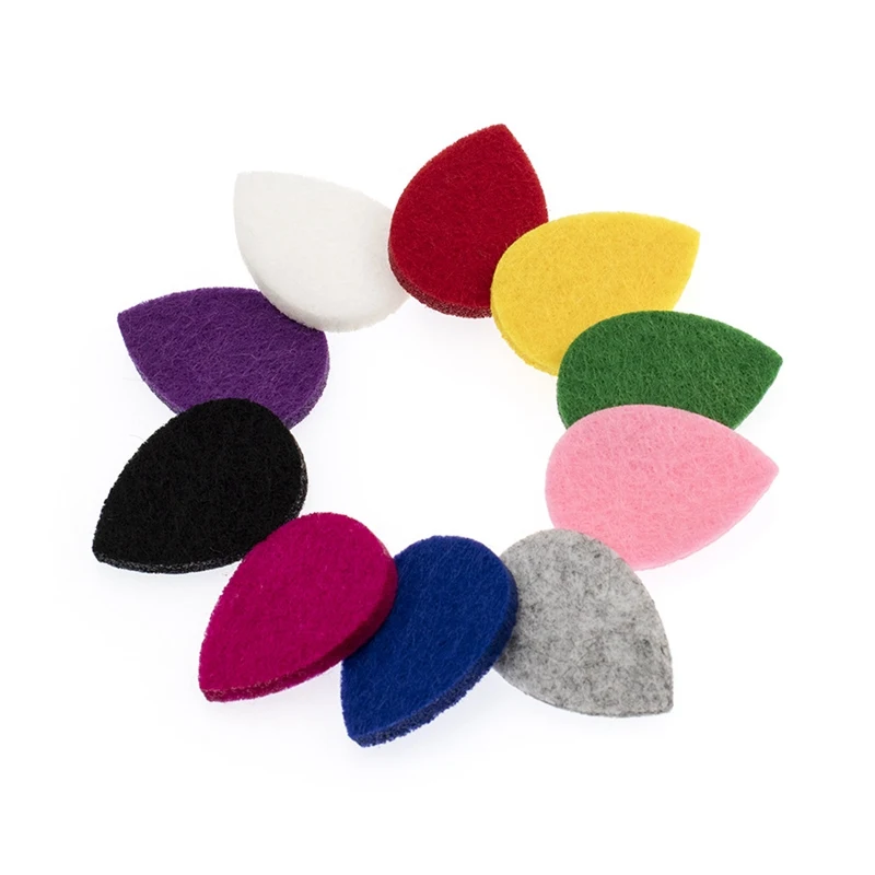 

19mm Colorful Trendy Aromatherapy Heart Felt Pads Fit For Love Essential Oil Diffuser Floating Locket DIY Accessories 30pcs
