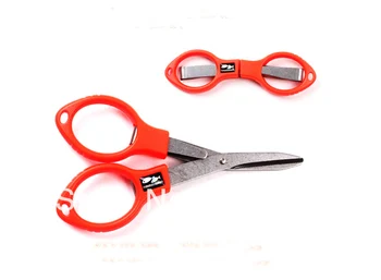 

Fishing tool folding stainless scissor shear orange 10cm
