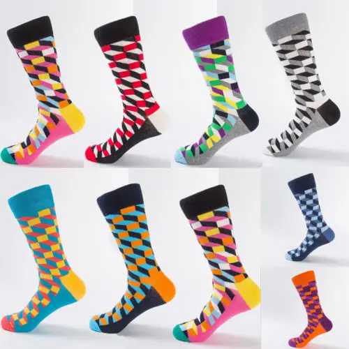 

2019 Fashion New Casual Cotton Socks Design Multi-Color Fashion Dress Mens Socks