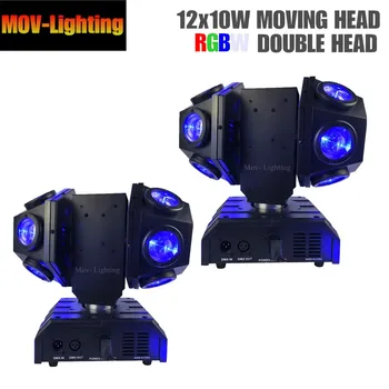 

2pcs/lot lyre 12pcs x10w RGBW led min beam lighting for dj equipment