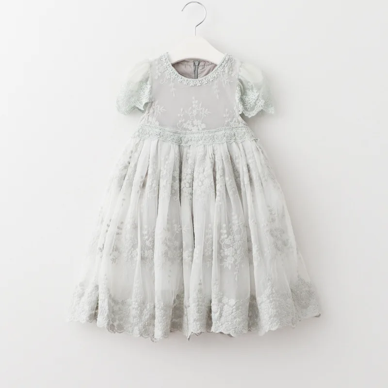 

2018 new summer lace girls tutu dress cute princess kids dresses for baby birthday clothes suit 2~7 age toddler girl dress
