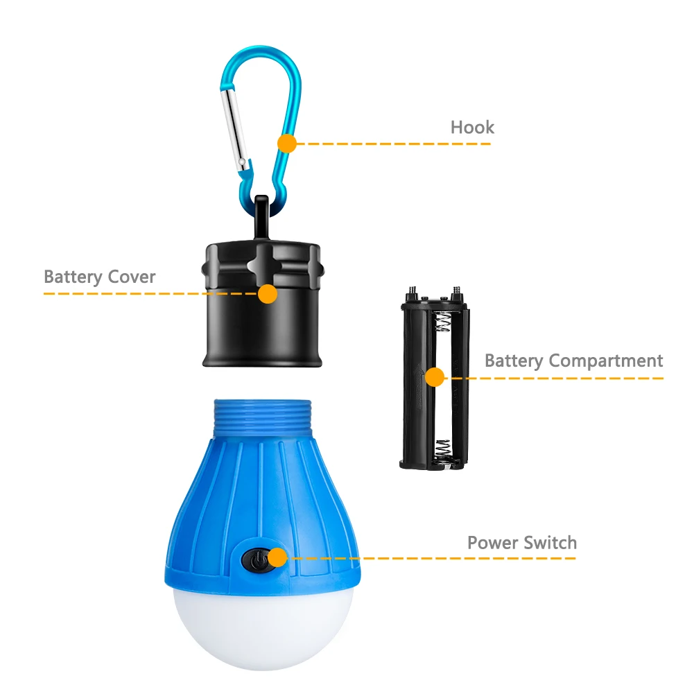 Новейший портативный мини-фонарь, тент, светильник светодиодный, лампа аварийной ситуации, водонепроницаемый подвесной светильник на крючке, походный светильник, 3* AAA