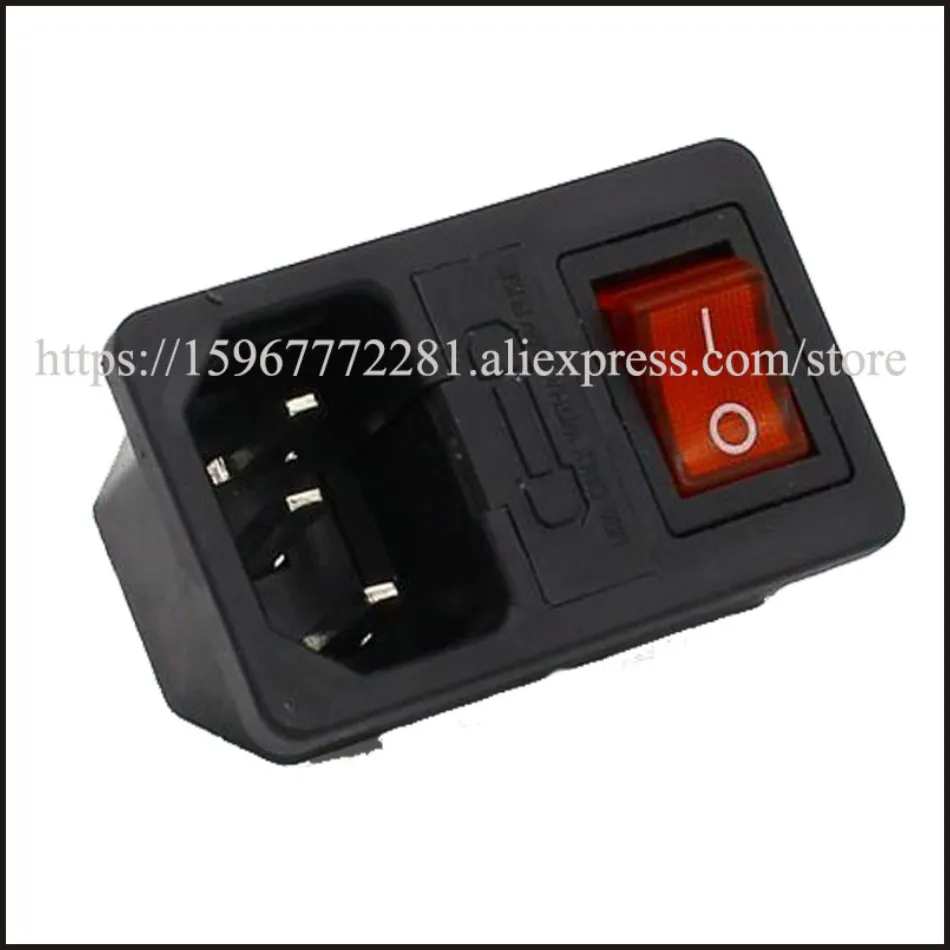 

car Rocke Switch Switch Connector Plug Connector 10A fuse ! Red Rocker Switch Fused IEC 320 C14 Inlet Power Socket Fuse