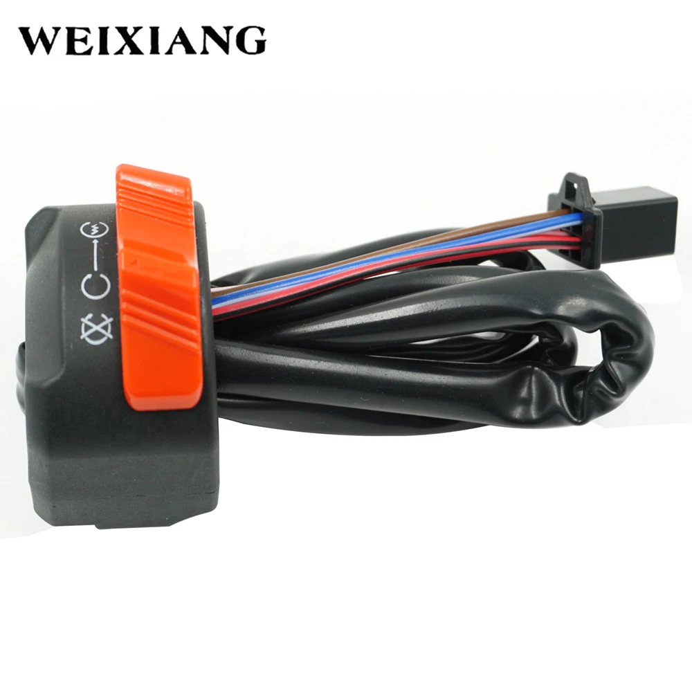

7/8" 22mm Right Motorbike Handlebar Mount Push Button Start Kill ON OFF Headlight Fog Light Switch 12V Motorcycle Switches