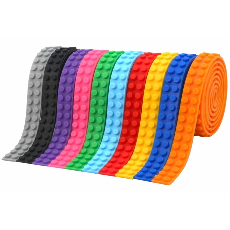 

Building block tape Strip sticker Bendable Flexible soft tape Plate for Small Brick Compatible with legoe toy for children 98cm