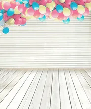 Backgrounds Wood Strip Flooring Wall Gap Balloons Photography Backdrops Photo Lk 1340