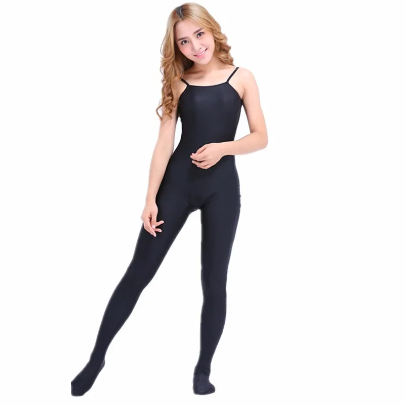 

Speerise Womens Lycra Spandex Sleeveless Backless Camisole Ladies Unitard with Feet Exercise Dance Costumes