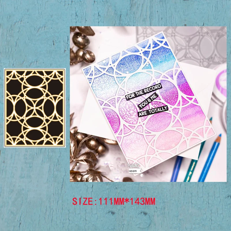 

LLove CCraft Metal Cutting Dies Circles Cover background for DIY Scrapbook Album Paper Card Decorative Craft Embossing Die NEW
