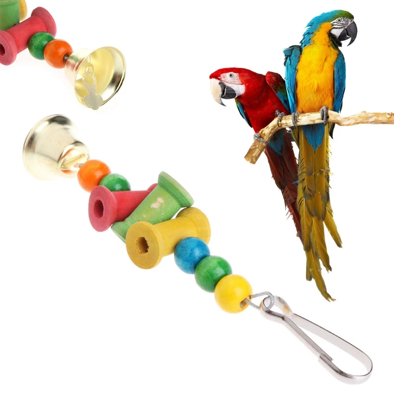 

Parrot Multicolor HangingToys Bird Parrot String Funny Toys Chewing Swing Cage Accessories-m20