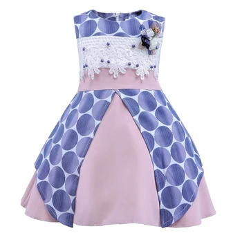 

Summer Baby Girls Newborn Dress for 1 Year Birthday Party Dress Infant Toddler Baby Flower Dresses Lace Dot Kids Girls Clothing