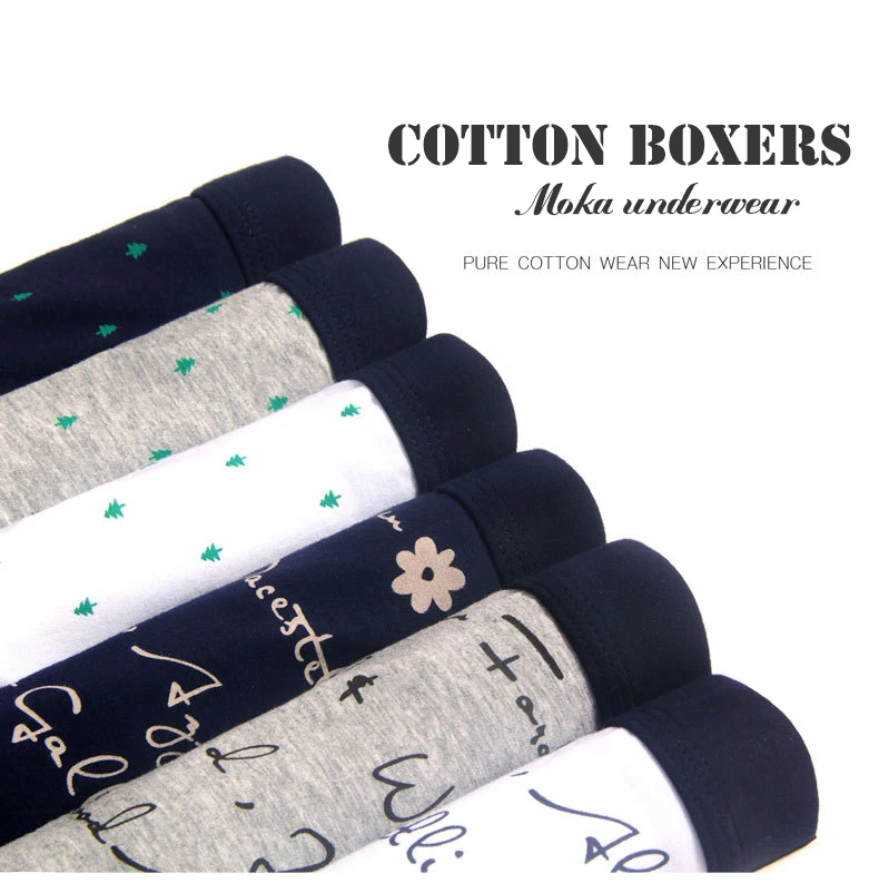 Cause Boxer Cotton Brands Underwear Men Panties Homme Boxer Shorts 4XL Male Breathable Calzoncillos Underpants Boxer Mens Trunks01