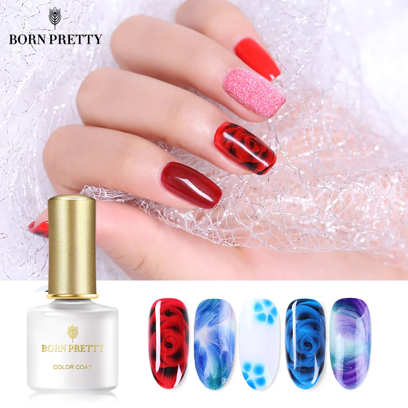  BORN PRETTY Blooming Nail Gel 6ml White Clear Blossom Gel Set Soak Off UV Polish Nail Art Varnish M