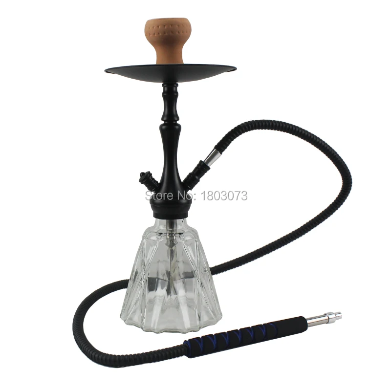 

WY-S204 zinc alloy shisha hookah medium size with nice glass bottle