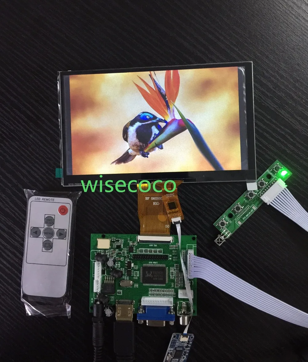 

7.0 Inch 1024 x 600 HDMI Remote Driver Control LCD Module Capacitive Touch for Raspberry Pi B+ Pcduino Banana Pi