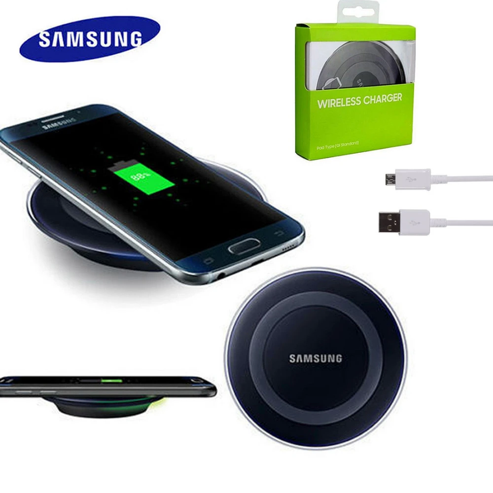 Samsung Inalámbrico, Original de Carga Pad placa para Samsung Galaxy S6 Edge Borde Nota 5 S8 S7 S7 plus con datos cable|wireless charger|samsung wireless pad - AliExpress