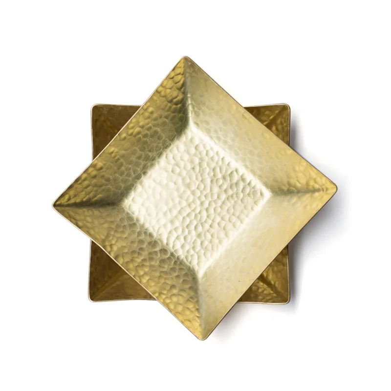 Brass decorative Plate Square Handmade Home Luxury Art wall handing