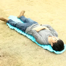 Открытый ультра-легкий ТПУ надувной матрас портативный сон воздушные клетки ручной надувная подушка прочный коврик для кемпинга