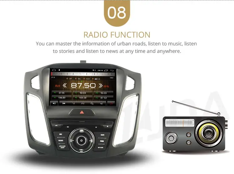 Cheap LJDA Android 9.1 Car DVD Player For FORD FOCUS 2012 2013 2014 2015 2016 GPS Navigation 1 Din Car Radio Multimedia WIFI Stereo SD 10