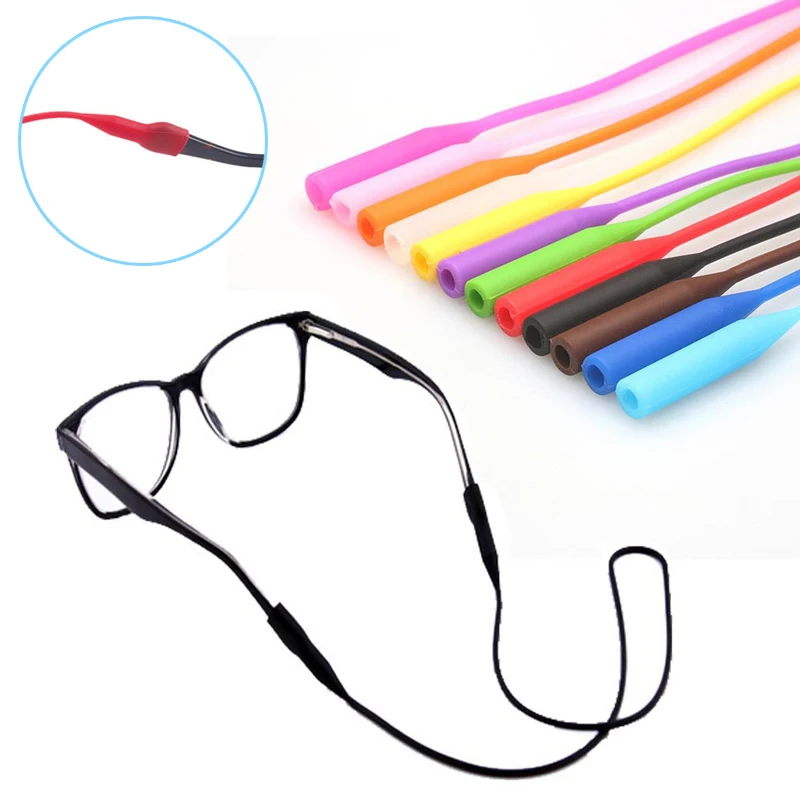 56cm Silicone Glasses Chain Strap Cable Holder Neck Lanyard for Reading Glasses Keeper MUG88