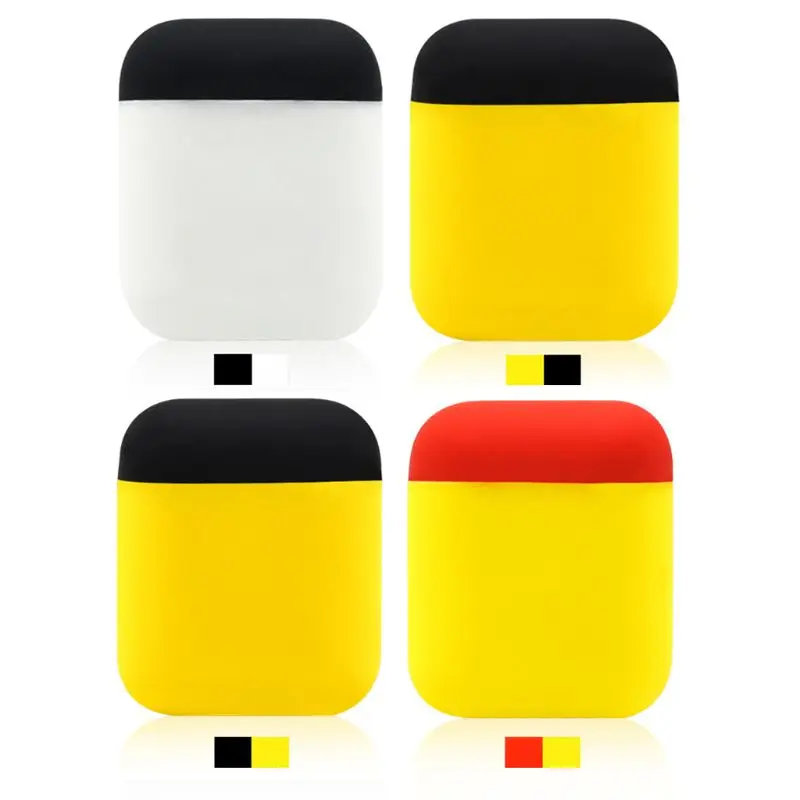 

Double color Shockproof Protection Sleeve Silicone Case For Airpods Headphones Wireless Bluetooth Soft Shell