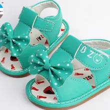 Г. Новые Мультяшные бант для маленьких девочек сандалии Летняя обувь для новорожденных от 0 до 12 месяцев модная детская нескользящая обувь принцессы
